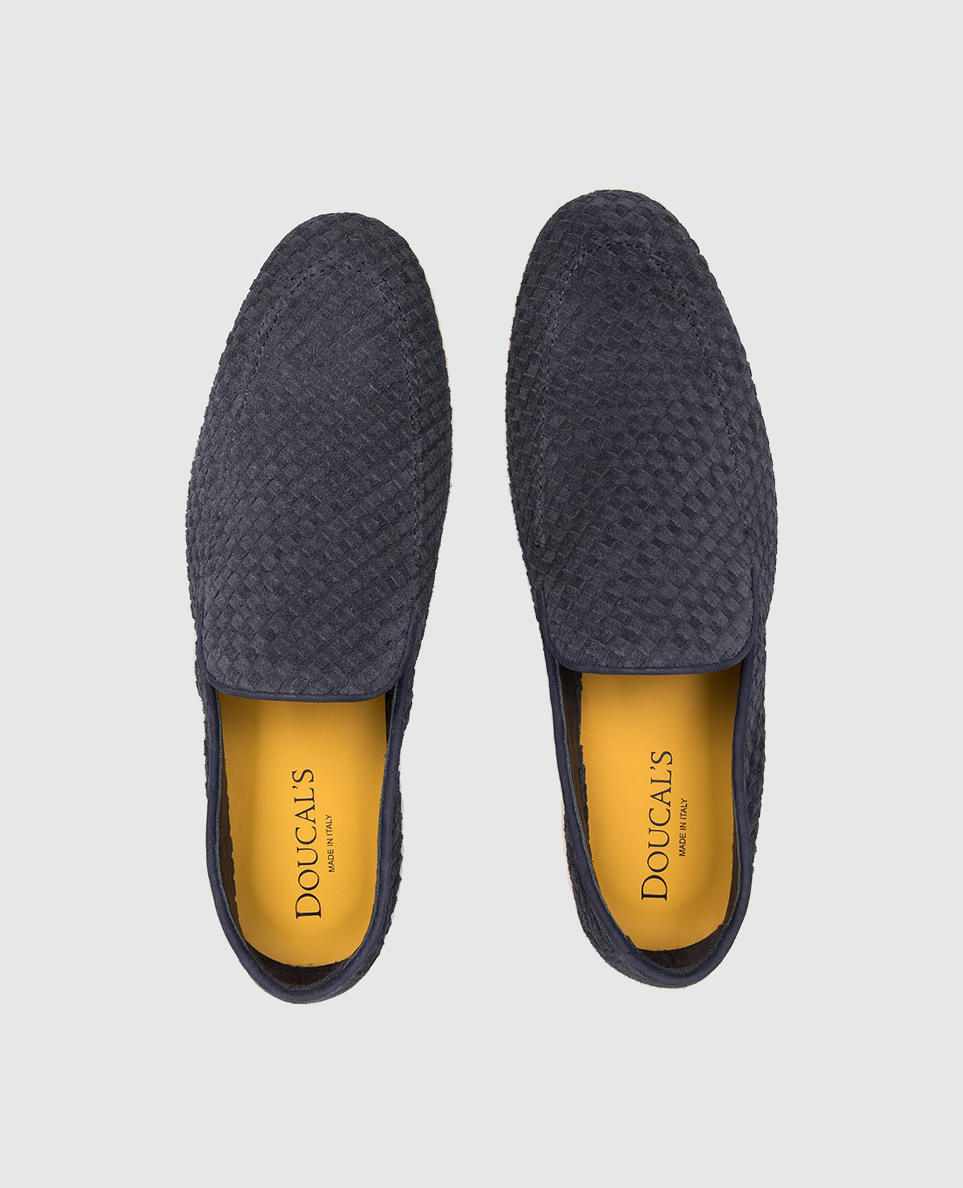 Blue suede loafers with weaving Doucal's 4