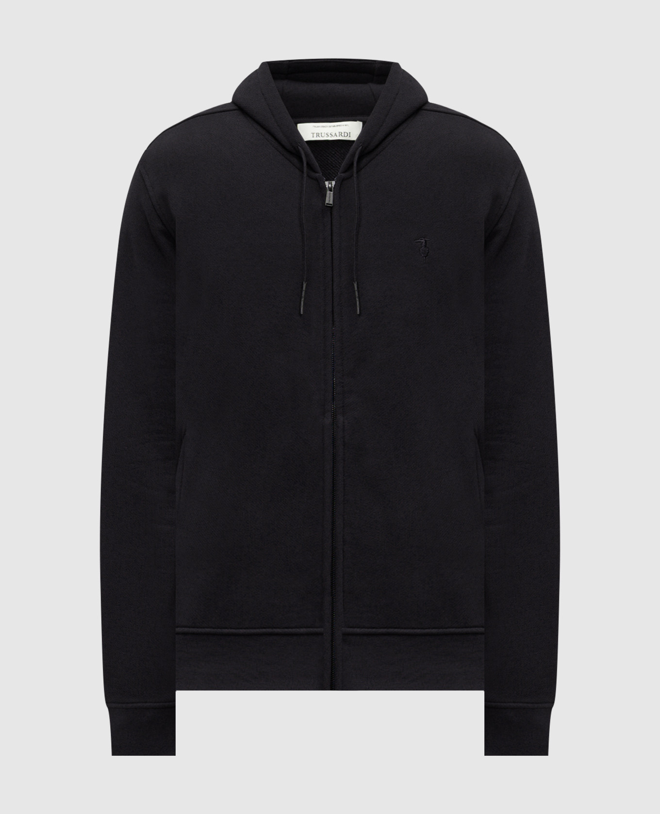 Black sports jacket with embroidered emblem