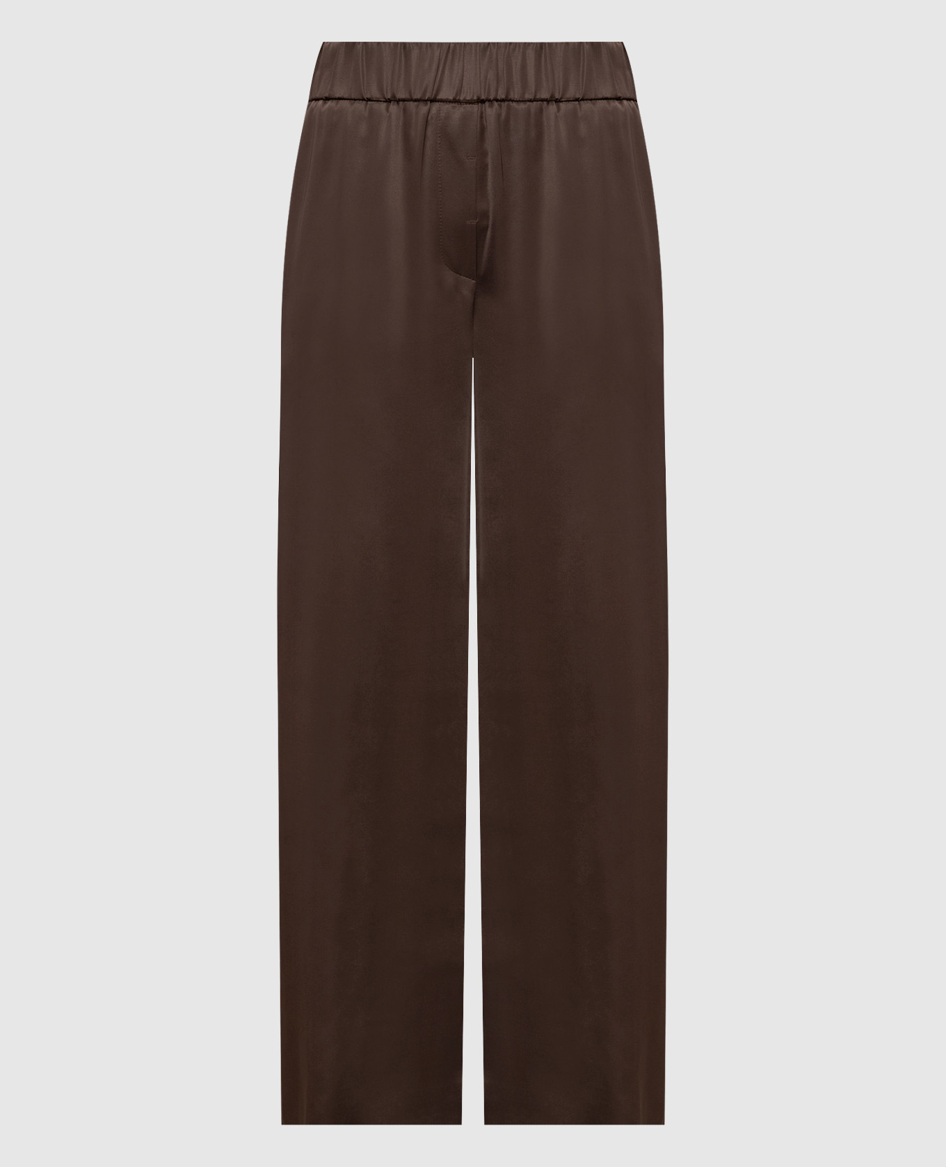 Brown straight-leg pants