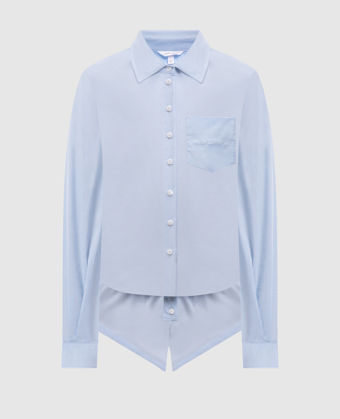 Blue pajamas with logo embroidery