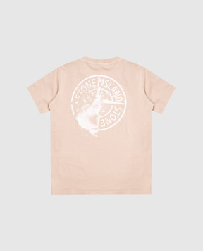 Stone Island Children's beige T-shirt with logo print L2S162100005S05131012