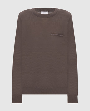 Peserico Brown wool jumper A99059F18K09169