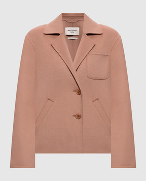 Max Mara Weekend Pink cropped coat PELOTA with wool WKDPELOTA