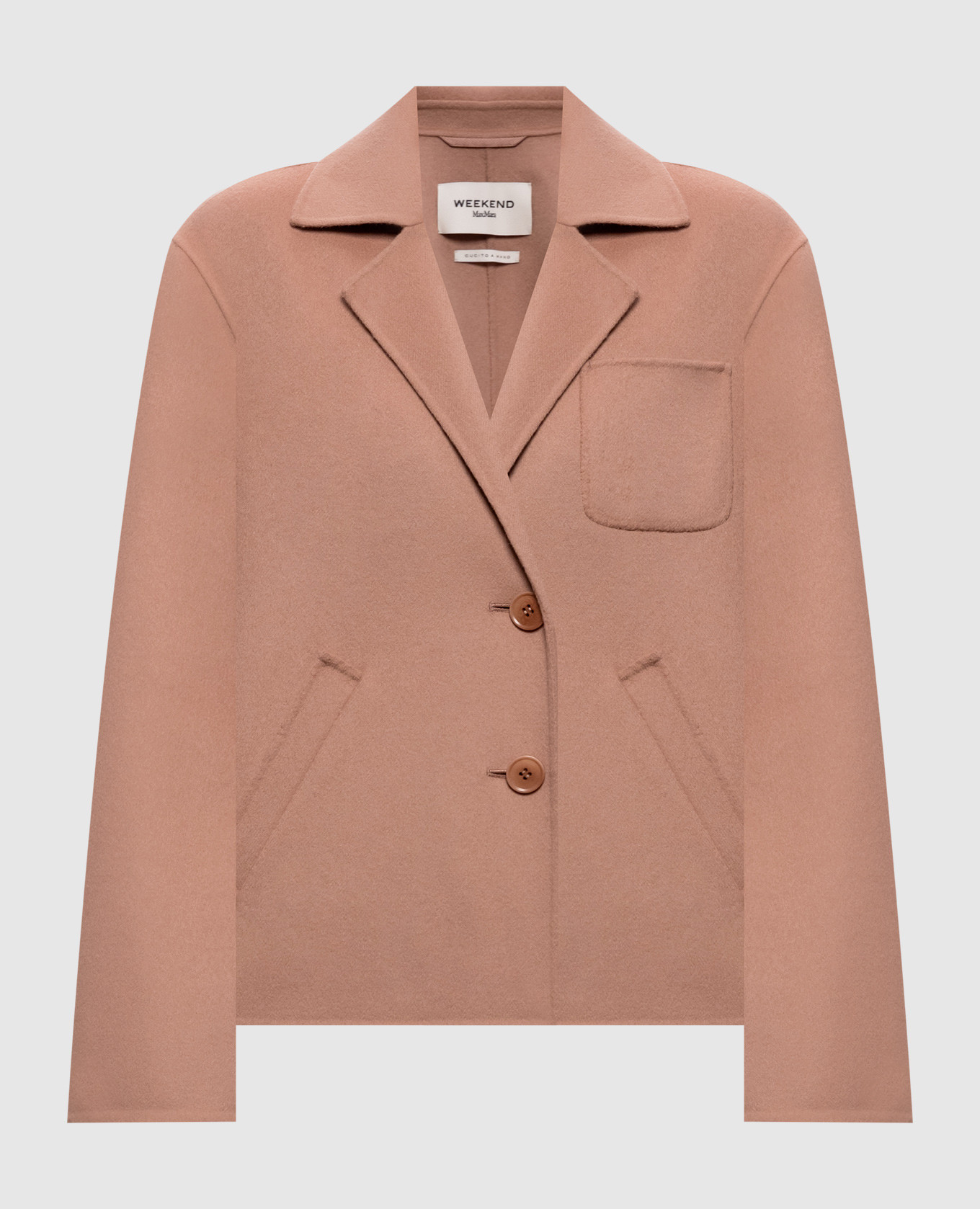 Pink cropped coat PELOTA with wool Max Mara Weekend