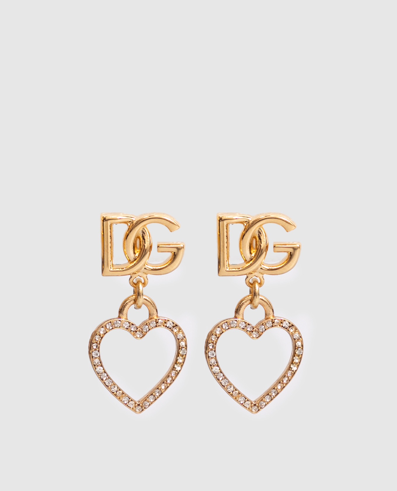 

Gold-tone DG monogram crystal earrings Dolce&Gabbana, Golden