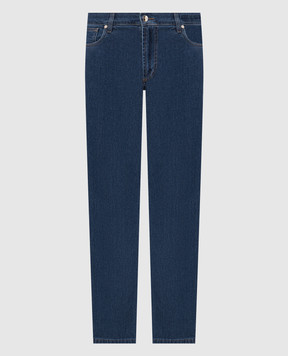 Enrico Mandelli Blue jeans with a patch 0MIAMI6255