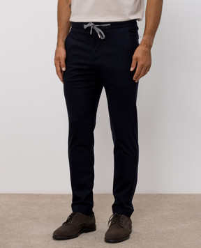 Marco Pescarolo Blue wool and cashmere pants CARACCIOLO5429