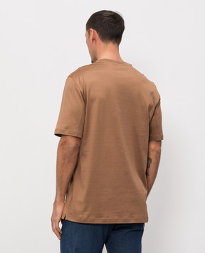 Castangia dal 1850 Brown T-shirt with embroidery DMTSDM51S26