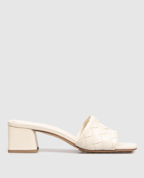 Bottega Veneta Parco beige leather mules 838098V2ED0