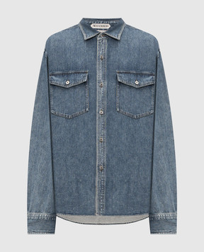JW Anderson Blue denim shirt with patch DS0011PG1855