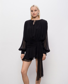 Giuseppe Di Morabito Milano Black silk mini dress 06SSDR72816500