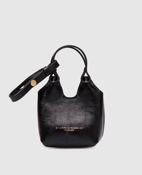 Gianni Chiarini Black leather bag keychain BSMDUA06EEL