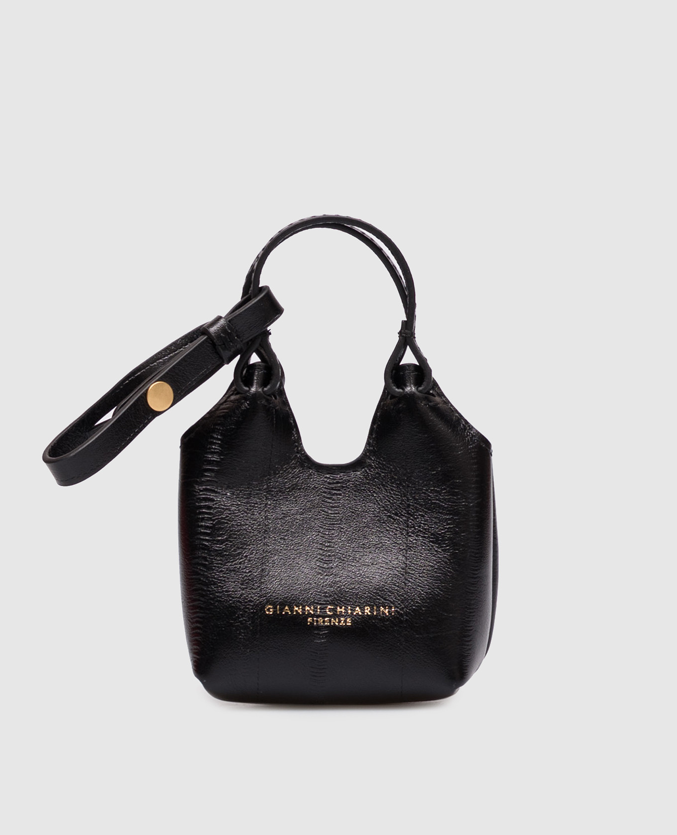 

Black leather bag keychain Gianni Chiarini