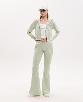 Sporty & Rich Juicy green velour sweatpants PA067716689GR33