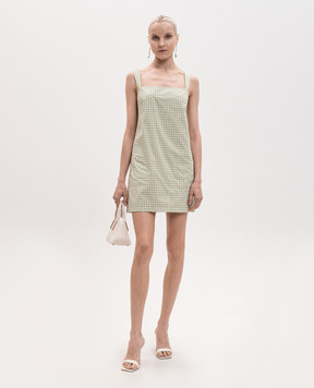 Simkhai Green checkered dress 3261348CAPGING