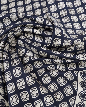 Max Mara Weekend ONESTO blue printed silk scarf WKAONESTO