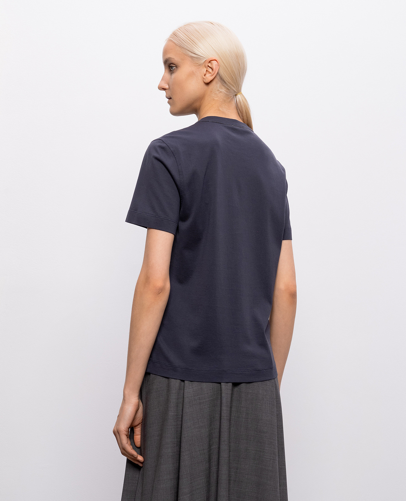 Blue T-shirt with chain Brunello Cucinelli 4