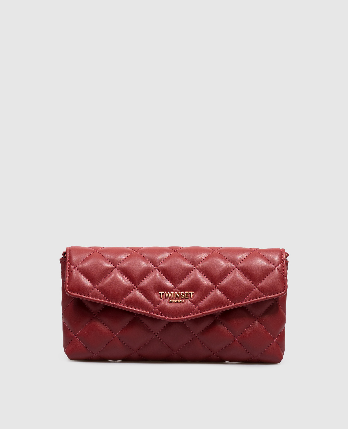Burgundy clutch with pendants
