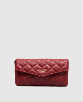 Twinset Burgundy clutch with pendants 262TH7043