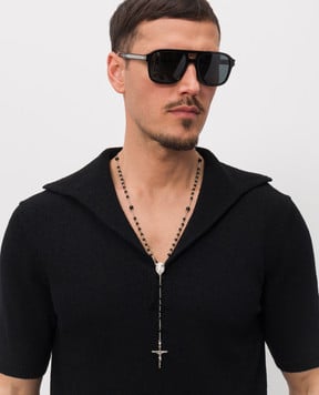 Dolce&Gabbana Silver necklace with a pendant in the form of a cross amulet WNP7S2W1111