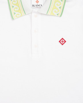 Casablanca Children's white polo shirt KSP26JTP37001GEXBC