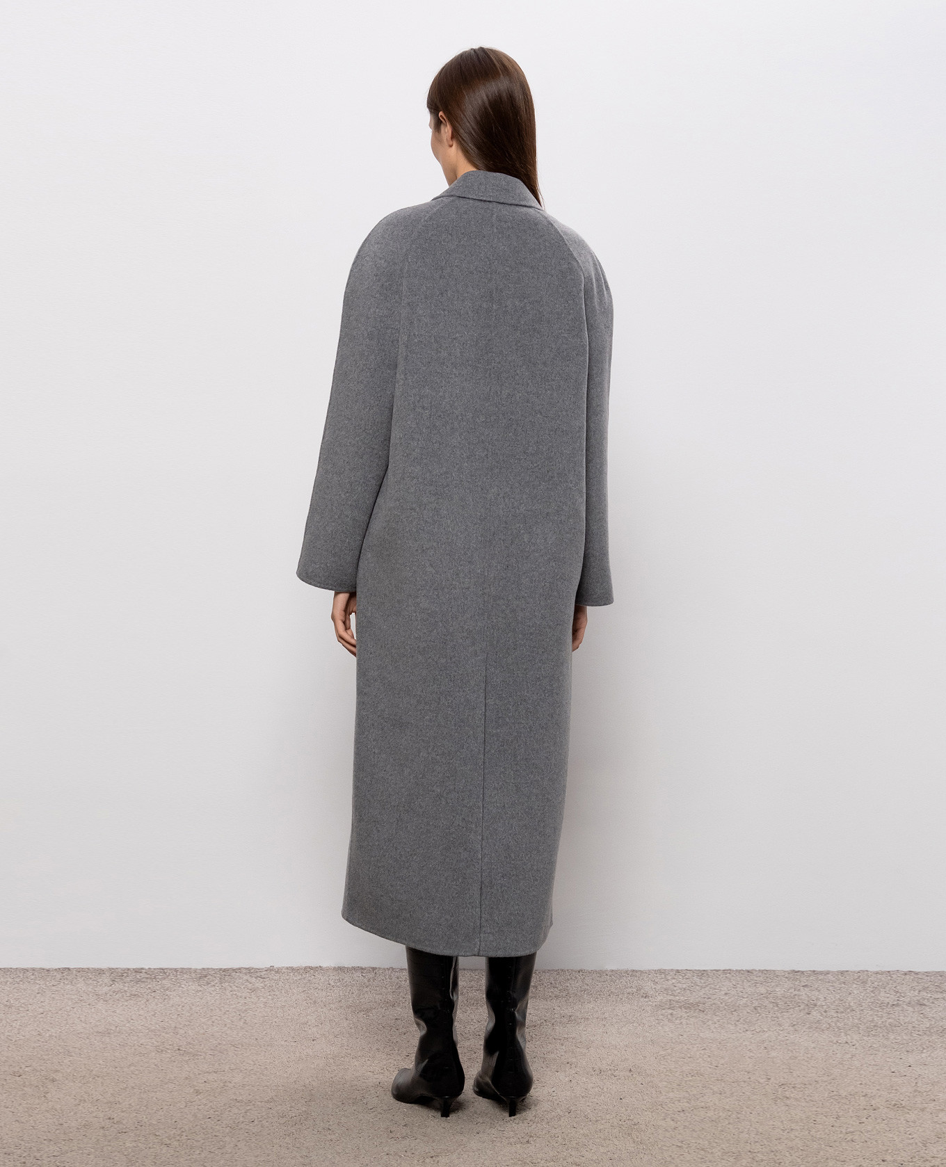 Grey double-breasted coat IRVIN made of wool and cashmere Loulou de Saison 4
