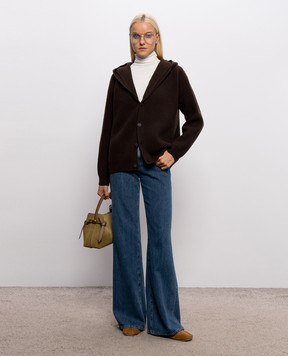Dondup Brown wool cardigan DT459M01029D002