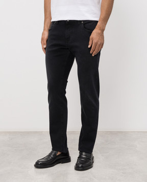 Dolce&Gabbana Black jeans with logo plate GY07CDG8OX1