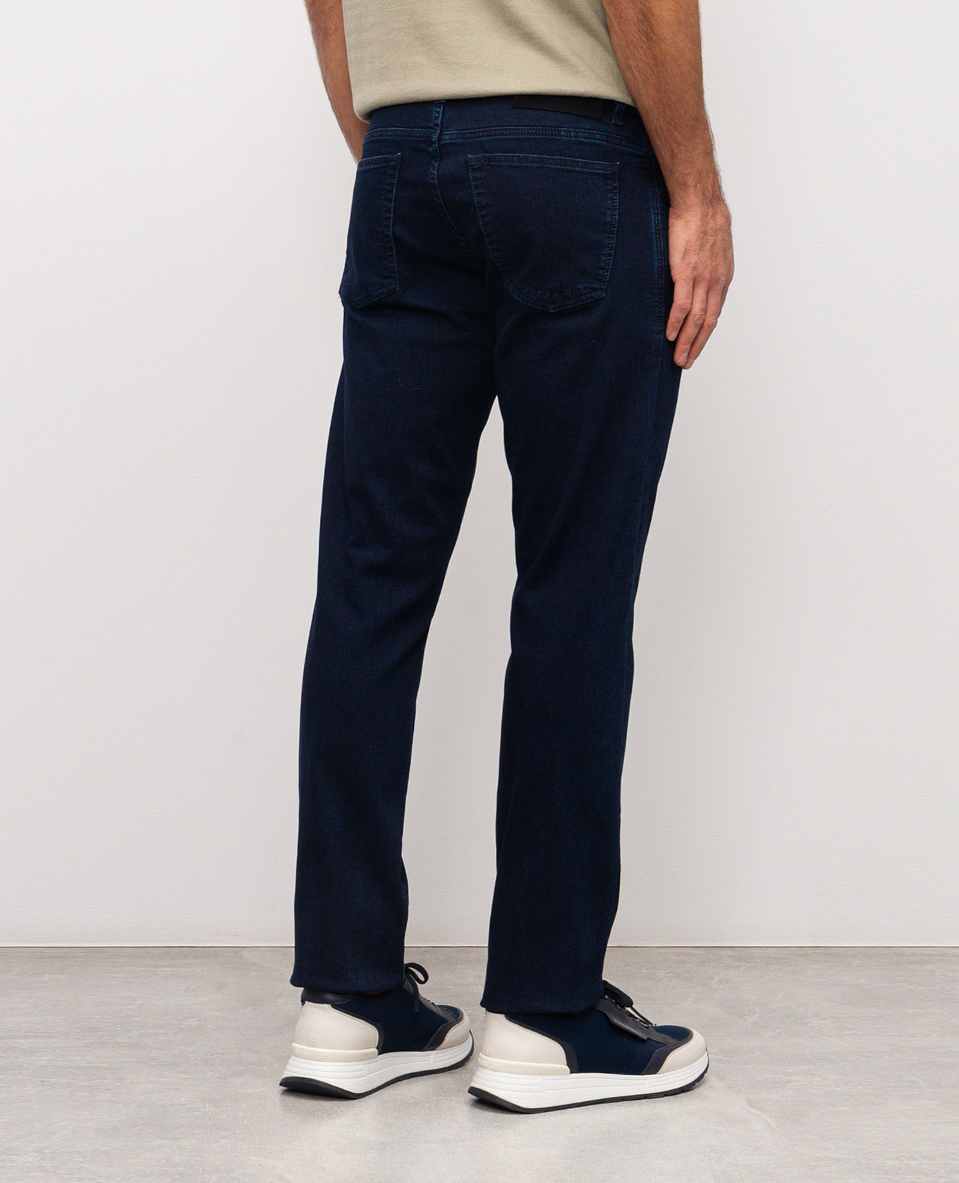 Blue Costantino jeans with logo patch Scissor Scriptor 4