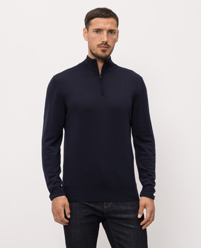 Canali Blue wool jumper MK01149C0015