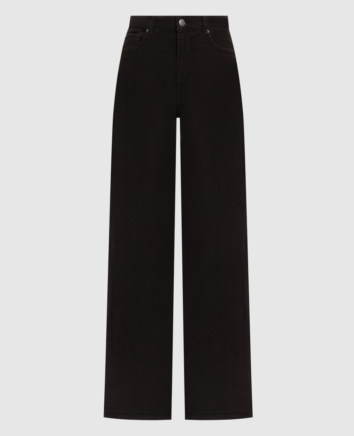 

Brown corduroy pants with logo patch Twinset