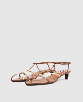 Jil Sander Brown leather sandals J15WP0129P6422