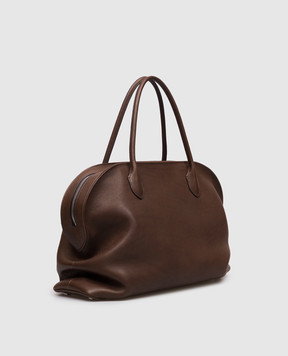 The Row Agnes 15 brown leather tote bag W2201L663