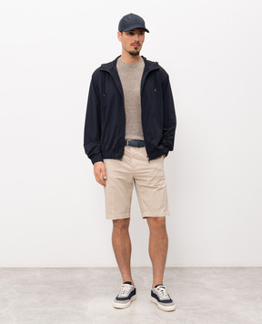 MooRER Jude brown melange linen t-shirt JUDEMAG