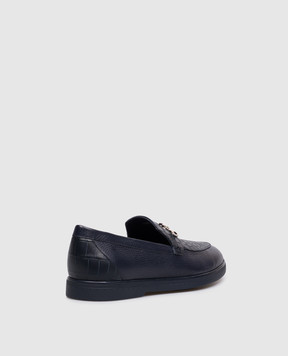Stefano Ricci Blue crocodile leather loafers UC62G2236SKCS