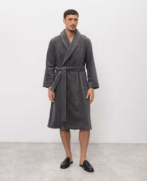 Hamam Grey terry bathrobe PERA PERABATHROBE