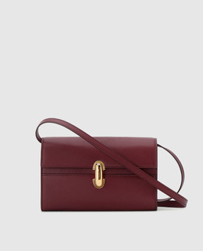 Savette Symmetry burgundy leather crossbody bag H03801