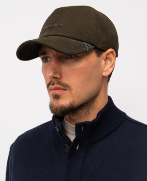Stefano Ricci Khaki nubuck cap MCV53NV11BNBBAPL