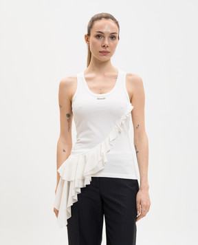 Alexander McQueen White t-shirt with ruffles 870702QLAEZ