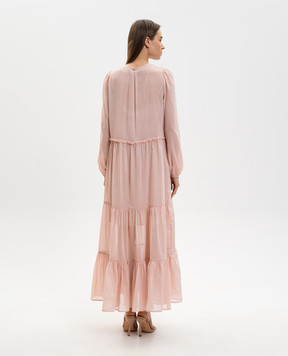 Twinset Pink midi dress with ruffles 261TF2051