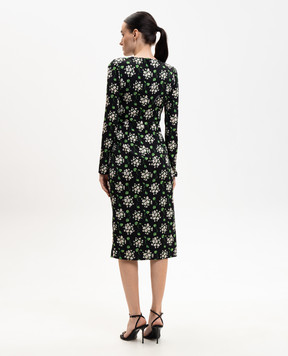Dolce&Gabbana Black printed silk dress F664HTFSA85