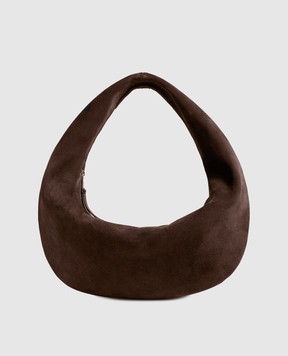 Khaite Olivia brown suede hobo bag H6015726