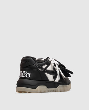 Off-White Out Of Office Chunky Varsity Black Leather Sneakers OF05742001