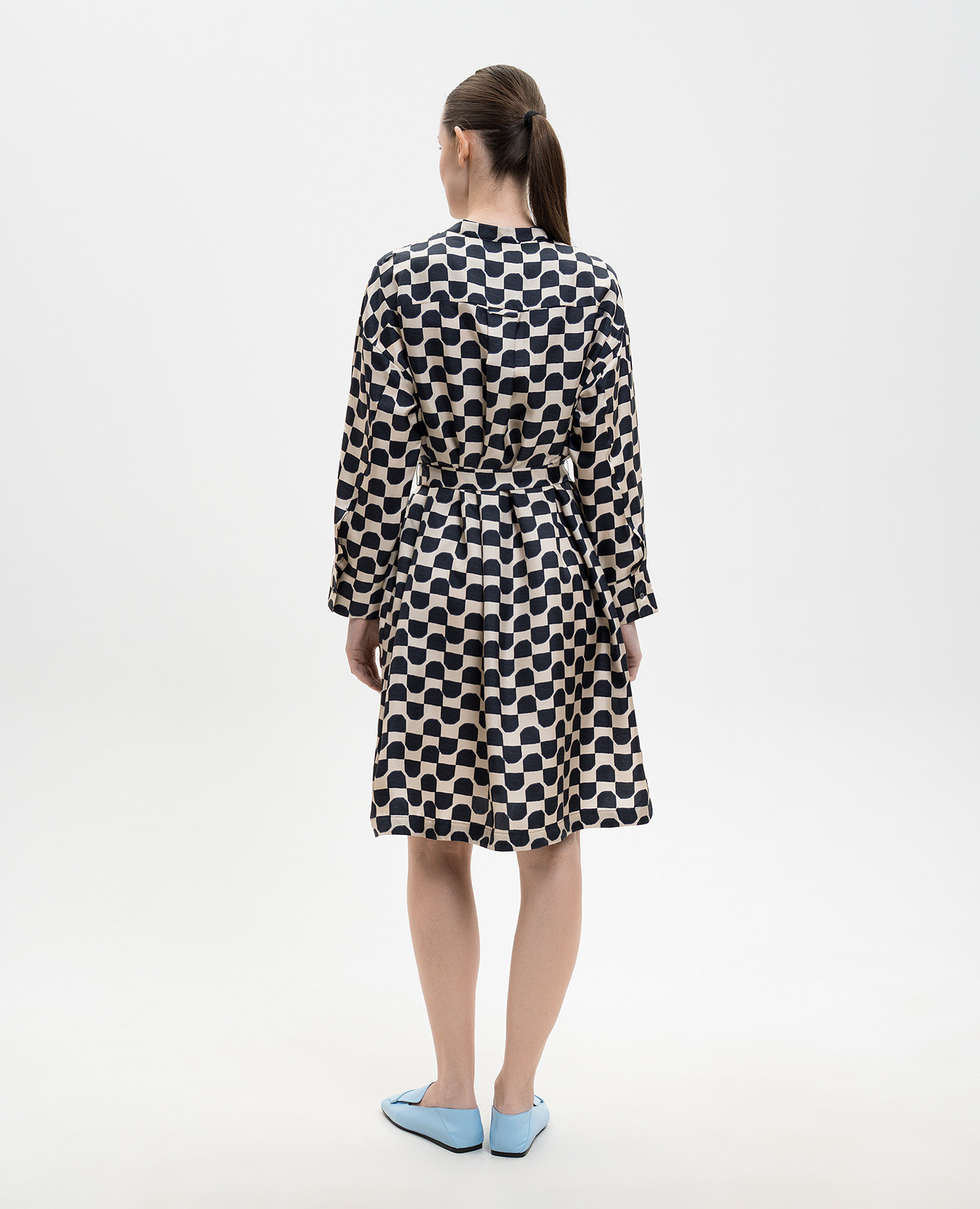 

PINZA beige printed silk dress Max Mara