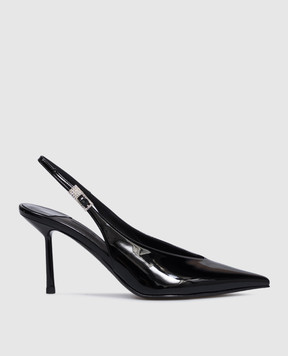 Le Silla Black patent leather slingbacks Clivage 4225C080BLPPGSL