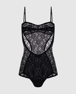 The Attico Black lace bodysuit 260WCY00032PPE001AA