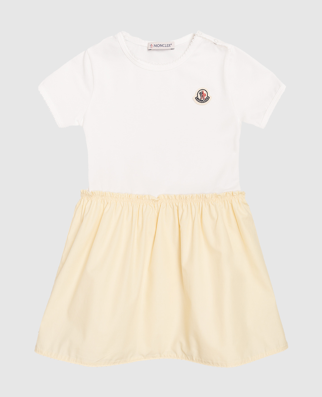 

Children's dress with logo patch Moncler ENFANT, White