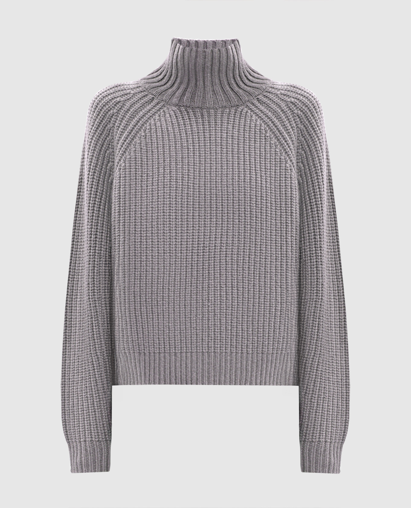 Gray wool and cashmere sweater
