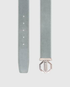 Stefano Ricci Green suede belt with logo N381SDC554P