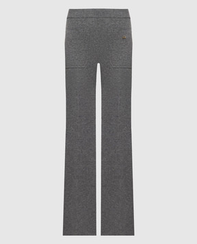 Victoria Beckham Alina gray wool and cashmere pants 1426KTR007703A